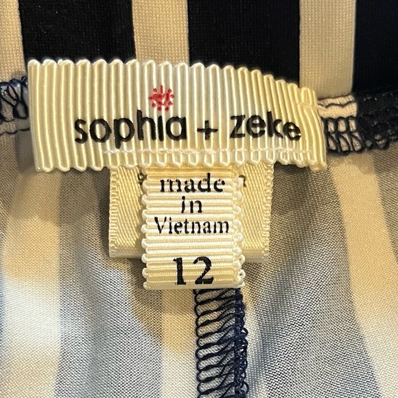 Sophia + Zeke Striped Belted Shorts Size 12 - Picture 3 of 5